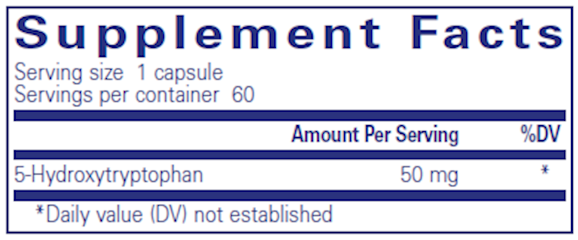 Pure Encapsulations 5htp 50mg 60 capsules