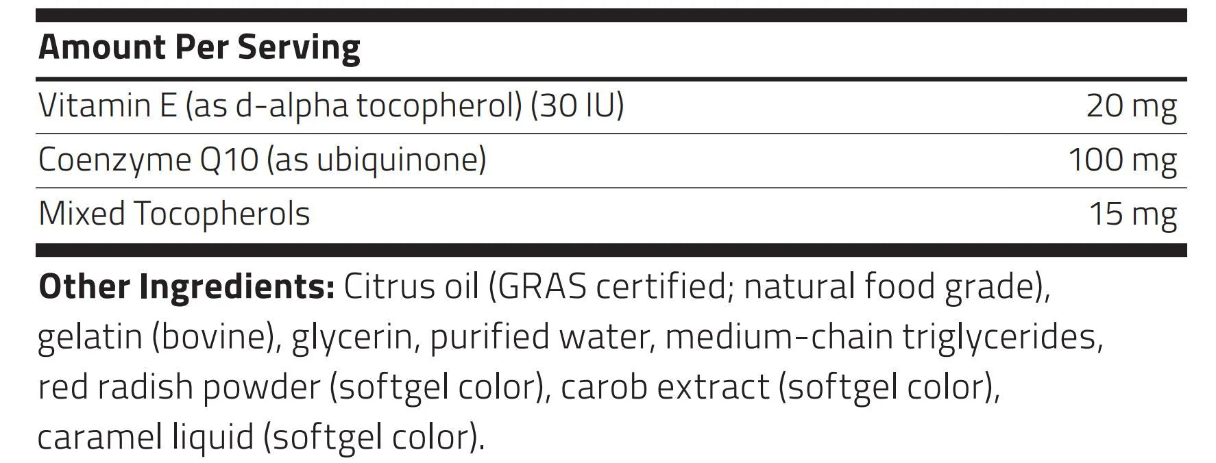Numedica CoQ-Clear® 100 Ubiquinone 60 softgels