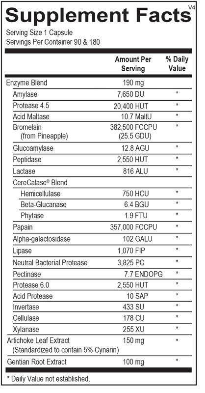 OrthoMolecular Digestzyme-V 90 capsules