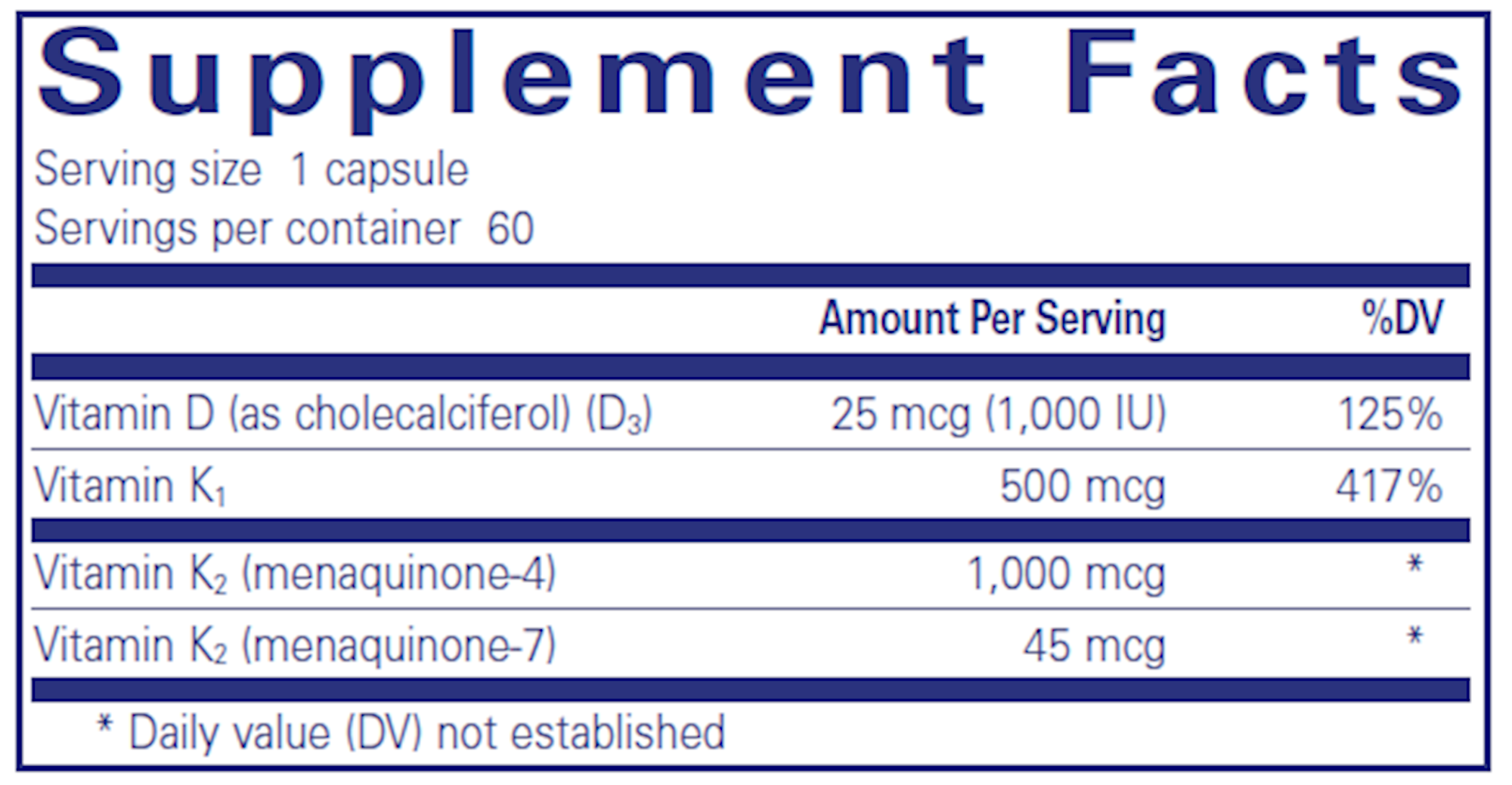 Pure Encapsulations Synergy K 60 capsules