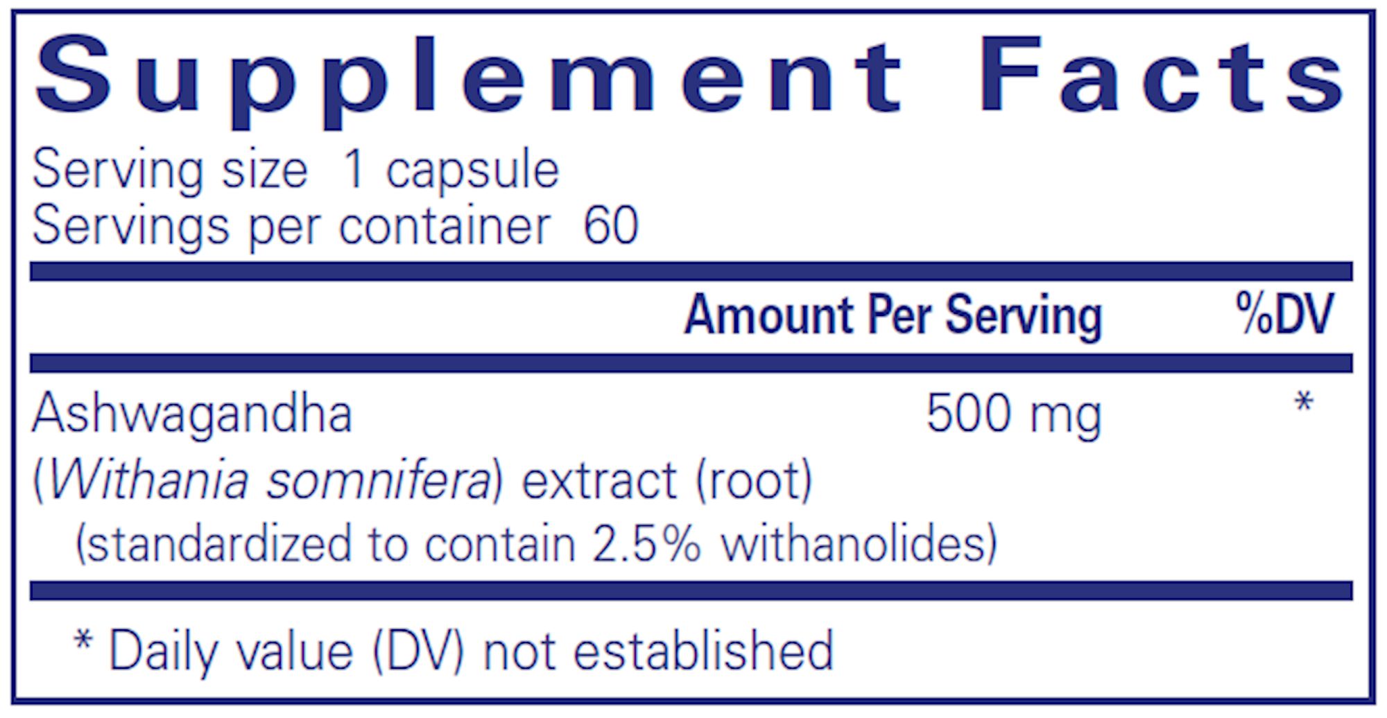 Pure Encapsulations Ashwagandha 60 capsules