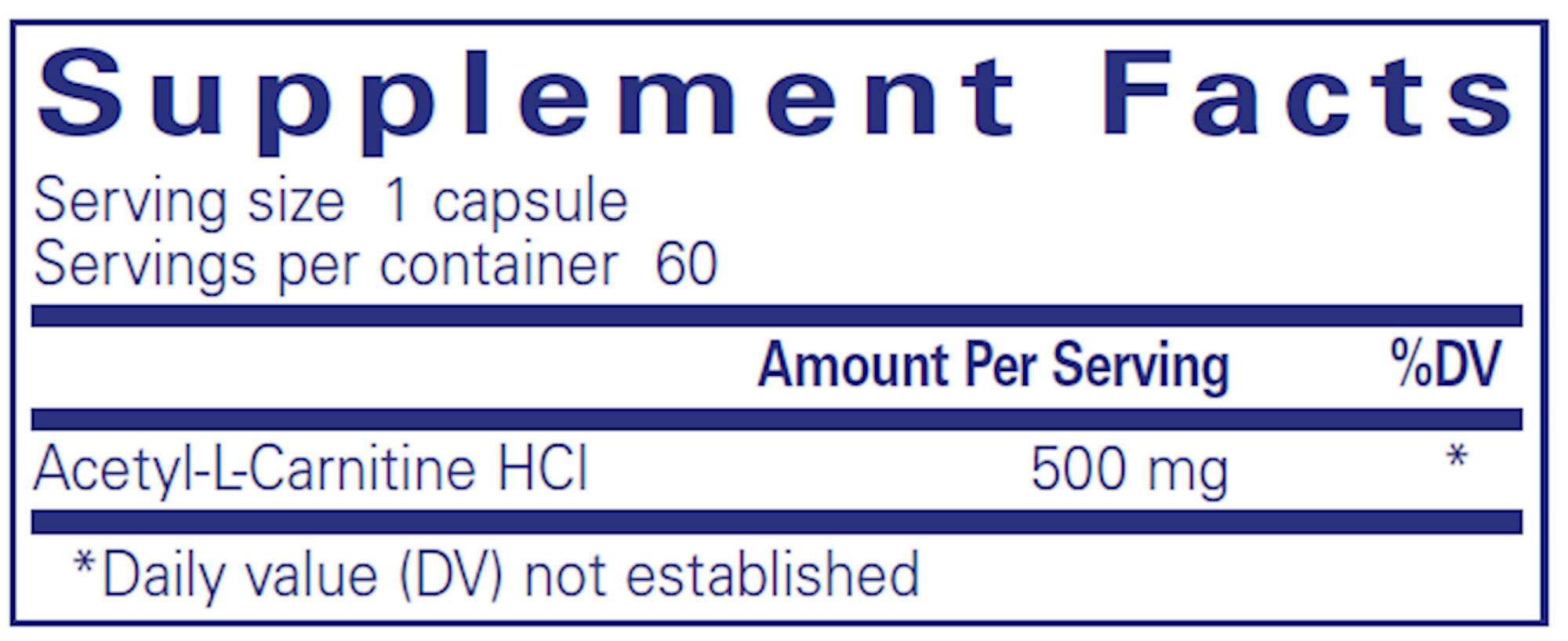 Pure Encapsulations Acetyl L-Carnitine 500mg 60 capsules