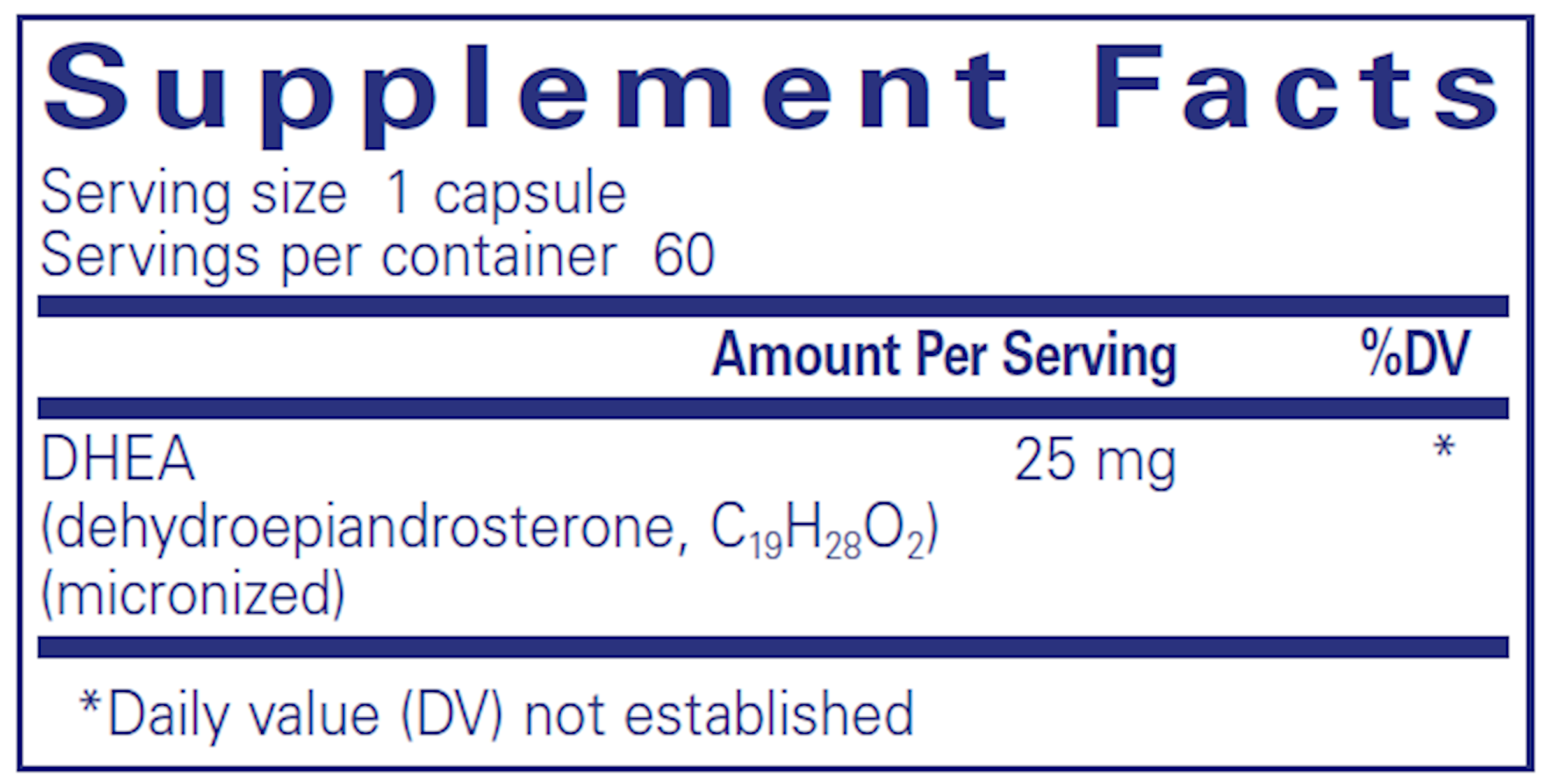 Pure Encapsulations DHEA 25mg 60 capsules