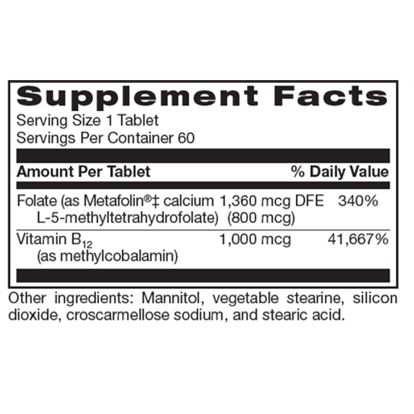 NBX Wellness BioActive B12 Folate 60 lozenges