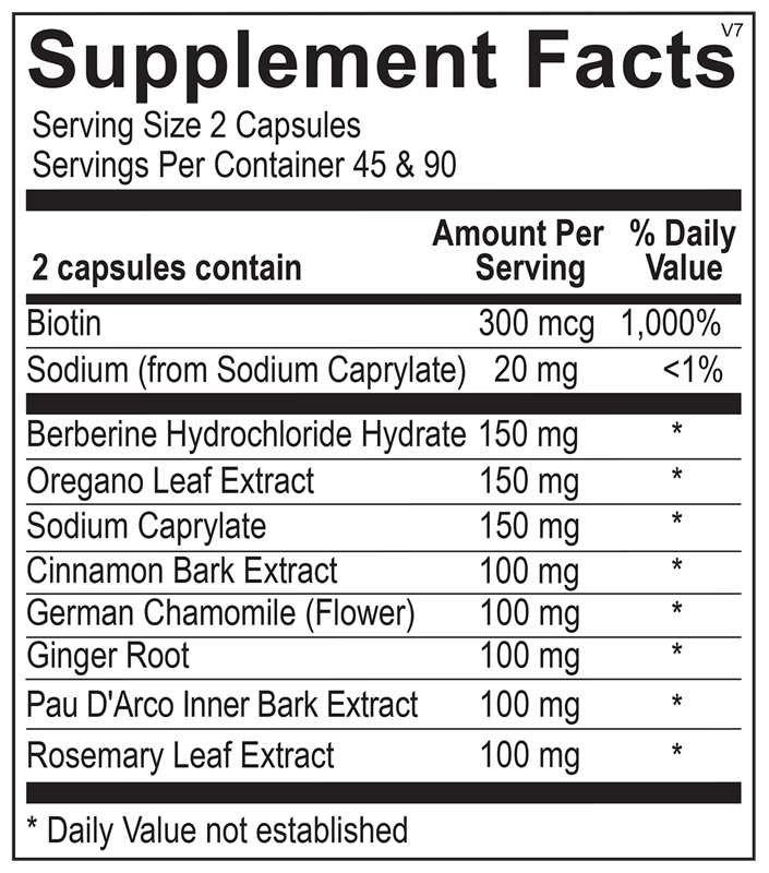 OrthoMolecular Candicid Forte 180 capsules