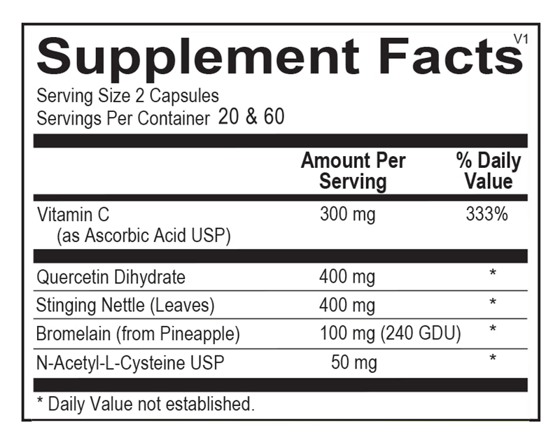 OrthoMolecular Natural D-Hist 120 capsules