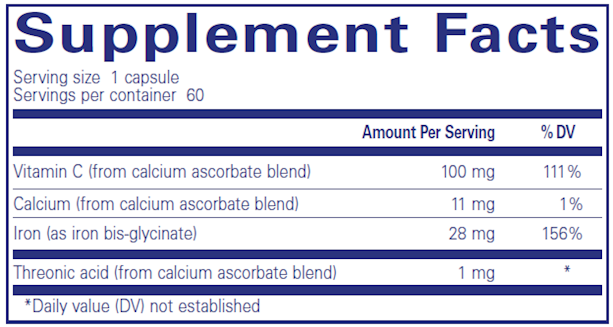 Pure Encapsulations OptiFerin-C 60 capsules