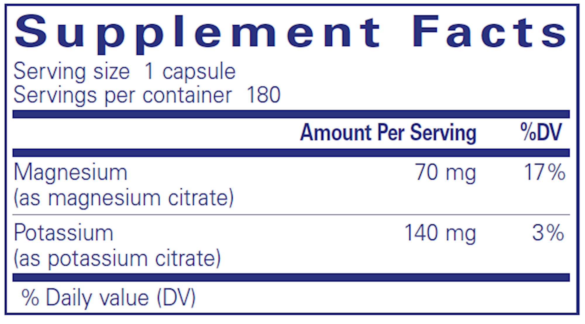 Pure Encapsulations Potassium Magnesium Citrate 180 capsules