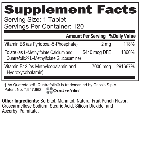 NBX Wellness Methylation Complete Pro 120 dissolvable tablets