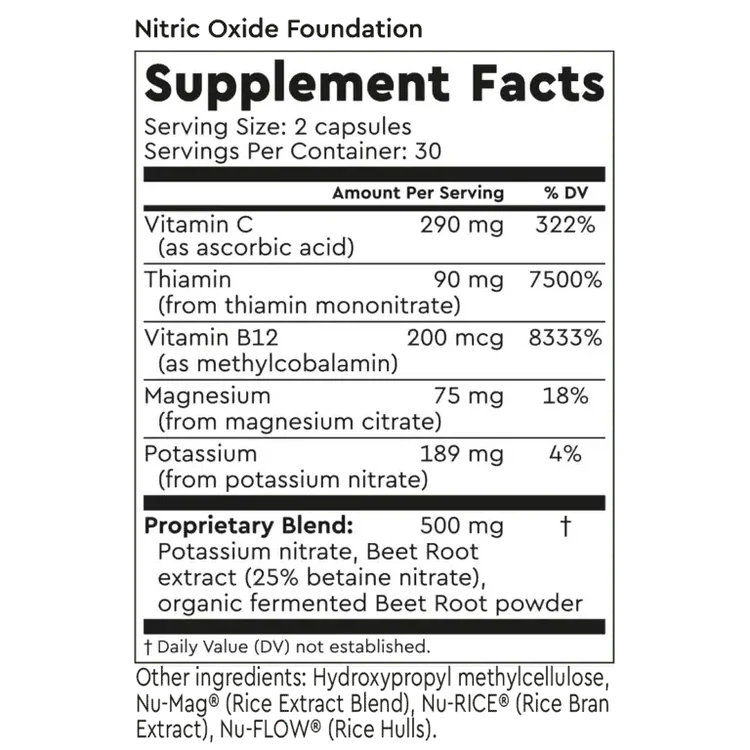 Berkeley Life Nitric Oxide Foundation 60 capsules