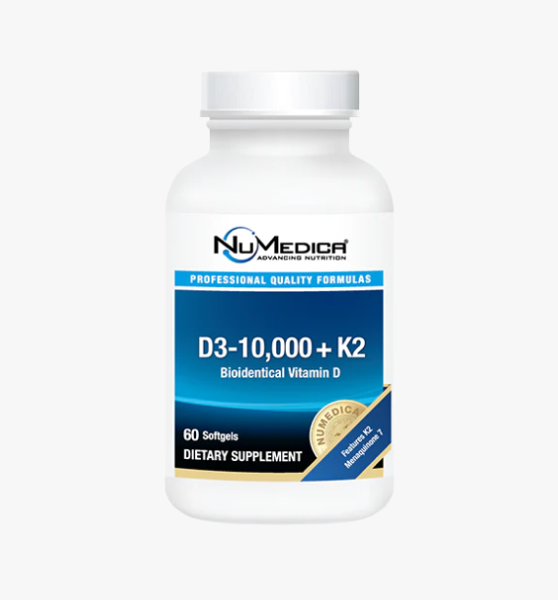 Numedica D3-10,000 + K2 60 softgels