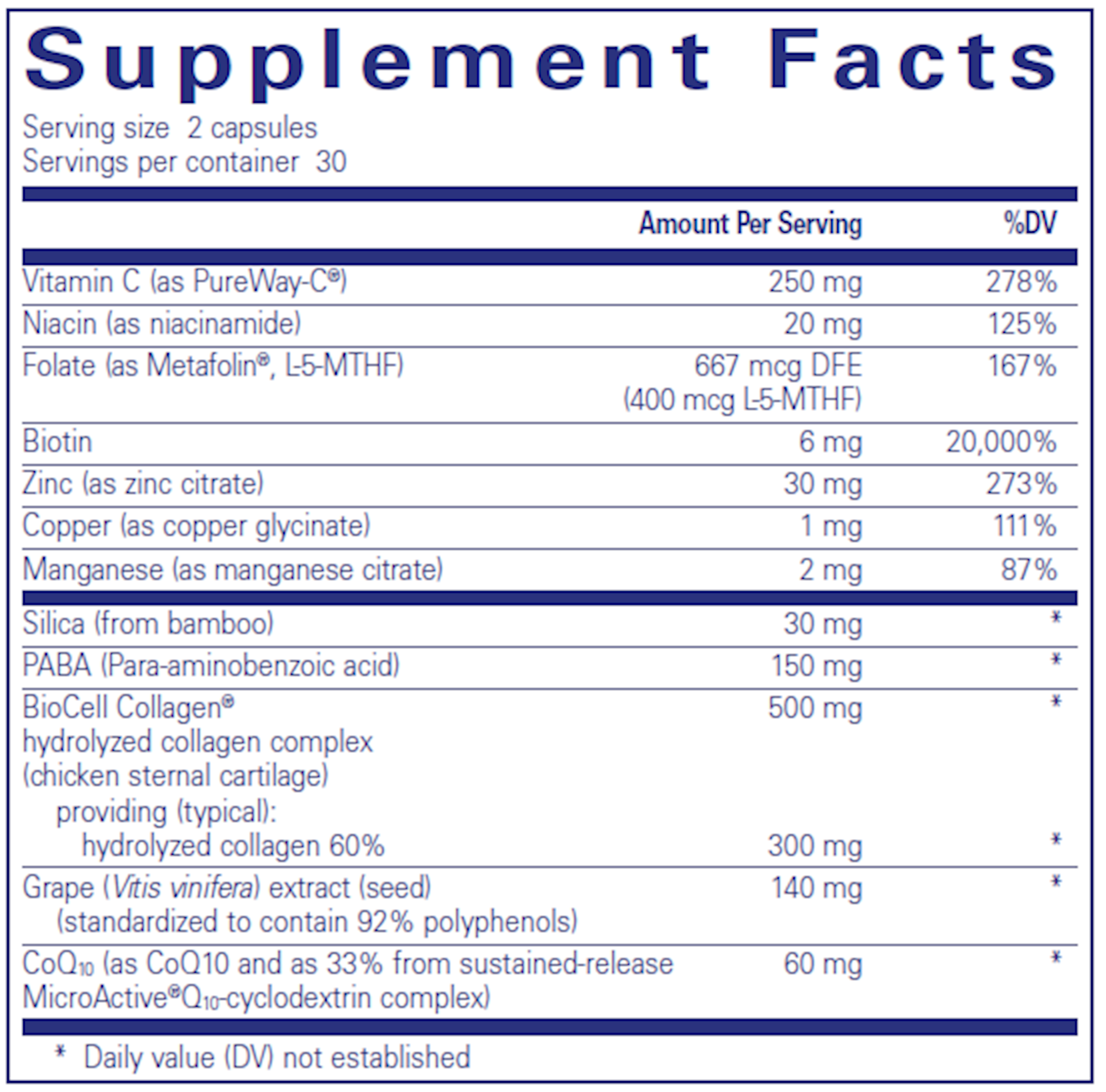 Pure Encapsulations Hair/Skin/Nails Ultra 60 capsules