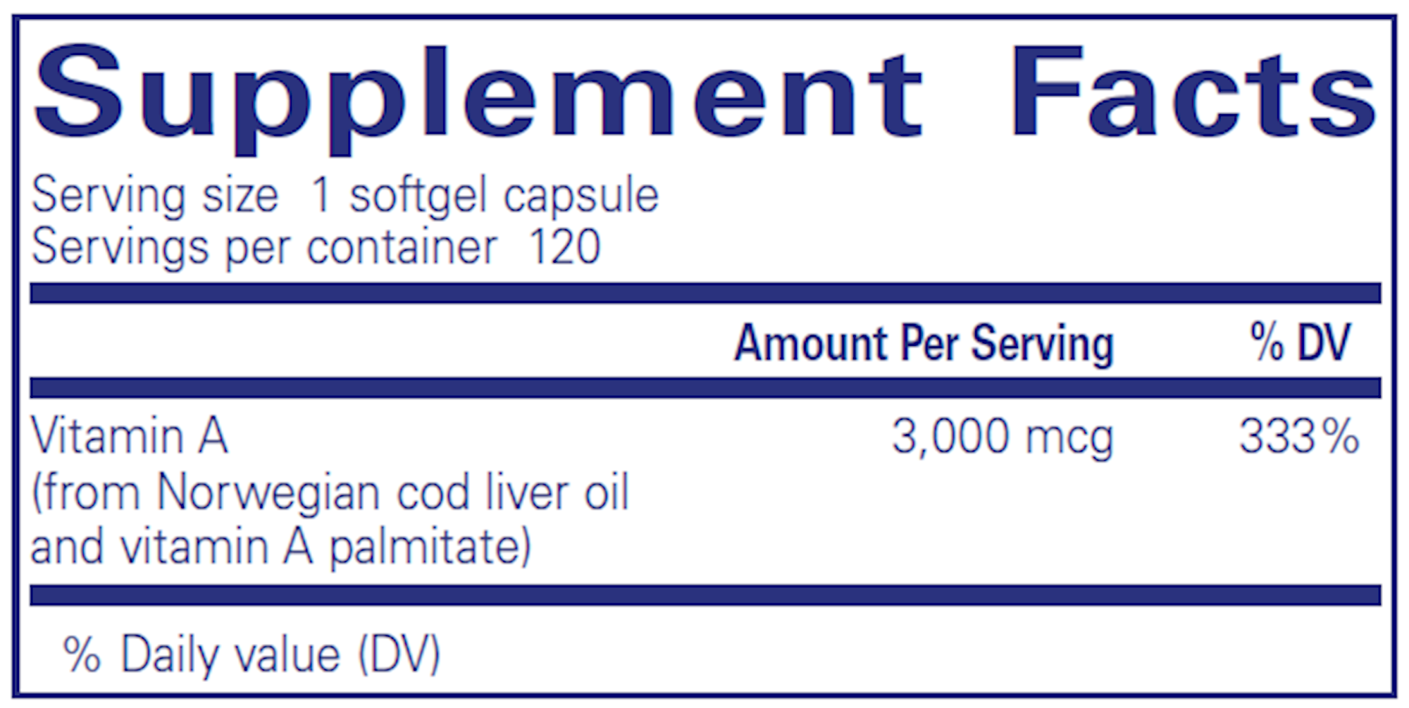 Pure Encapsulations Vitamin A 10,000 120 capsules