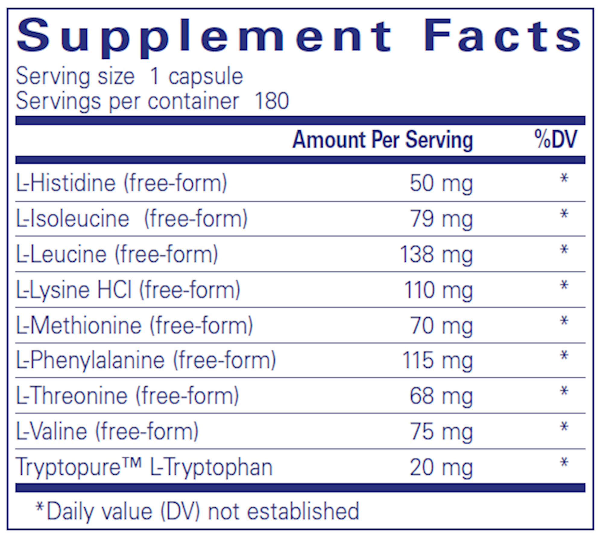 Pure Encapsulations Essential Aminos 180 capsules
