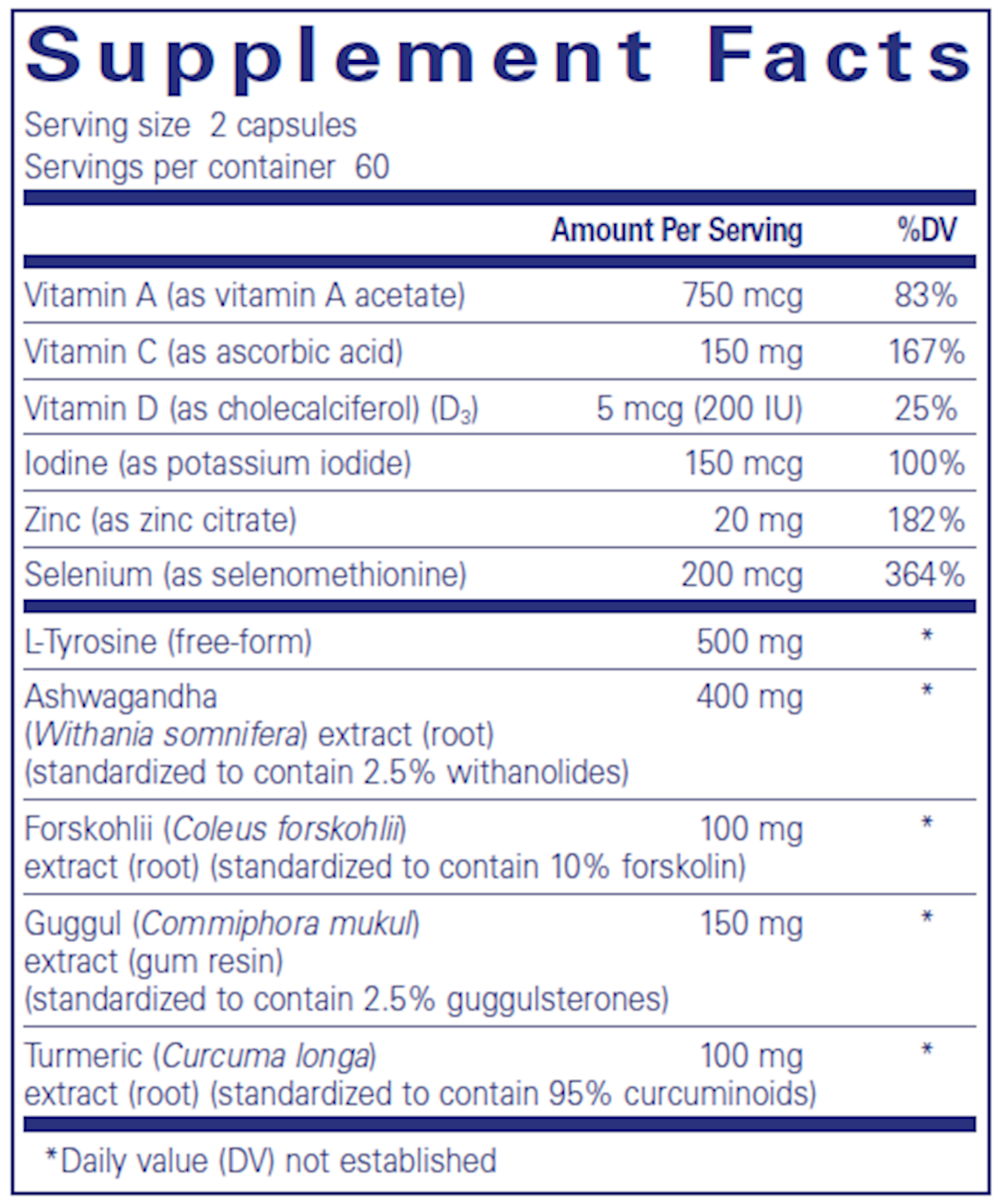 Pure Encapsulations Thyroid Support Complex 120 capsules