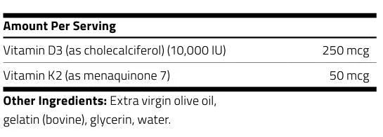Numedica D3-10,000 + K2 60 softgels
