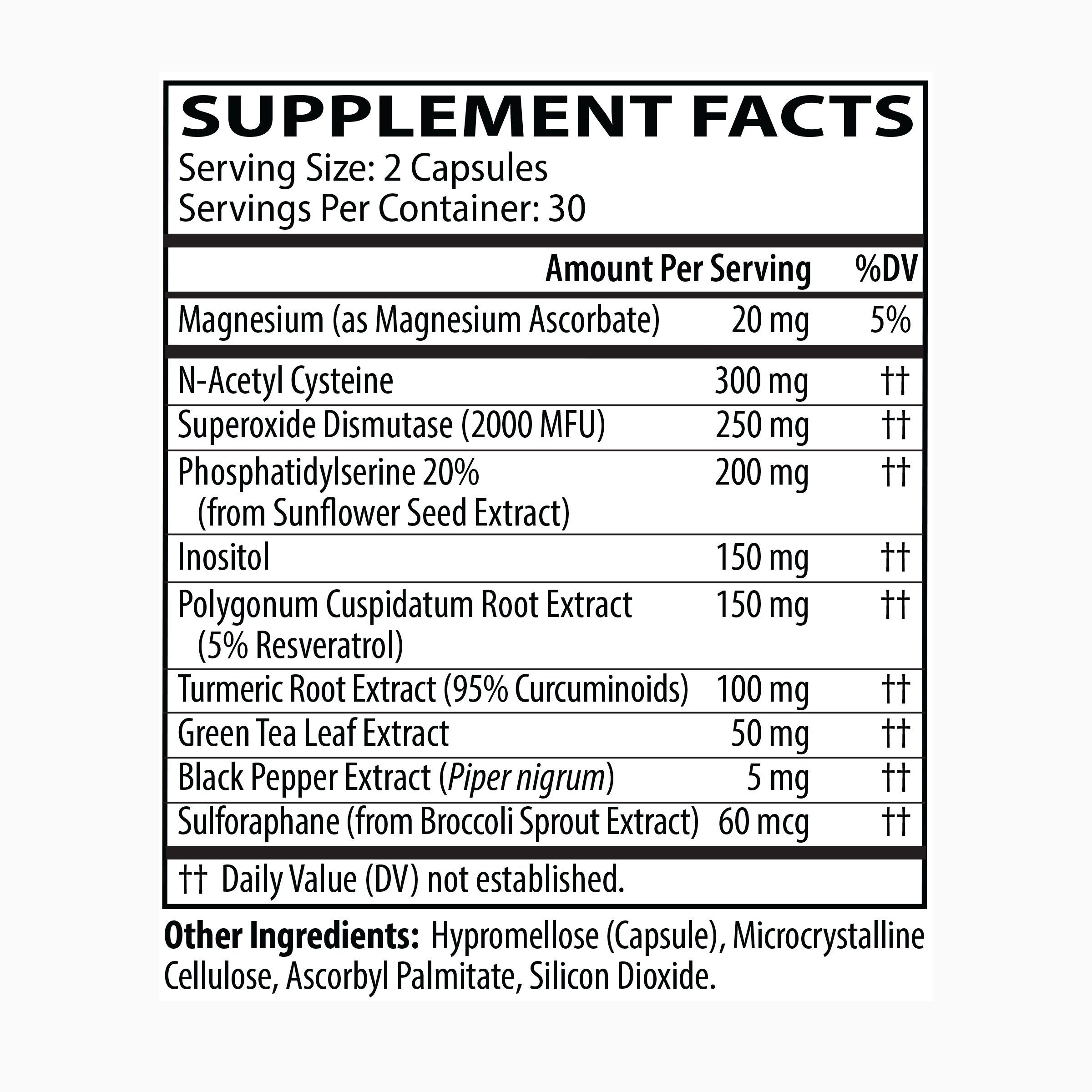 NBX Wellness Intracellular Detox Complex 60 capsules