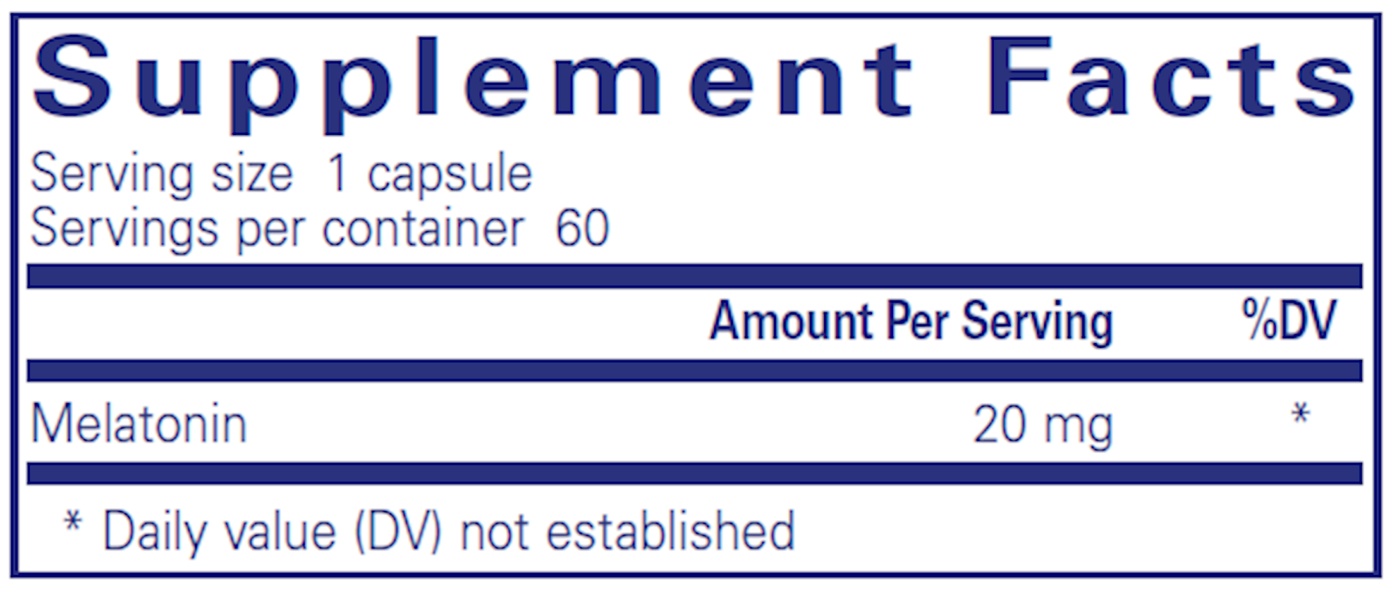 Pure Encapsulations Melatonin 20mg 60 capsules