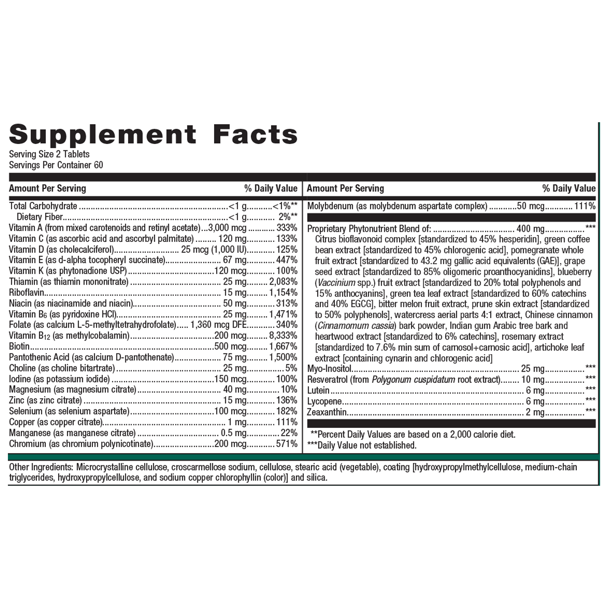 Metagenics PhytoMulti (iron free) 120 capsules