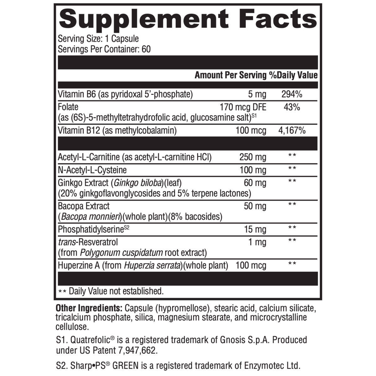 Neurobiologix Memory Sustain 60 capsules