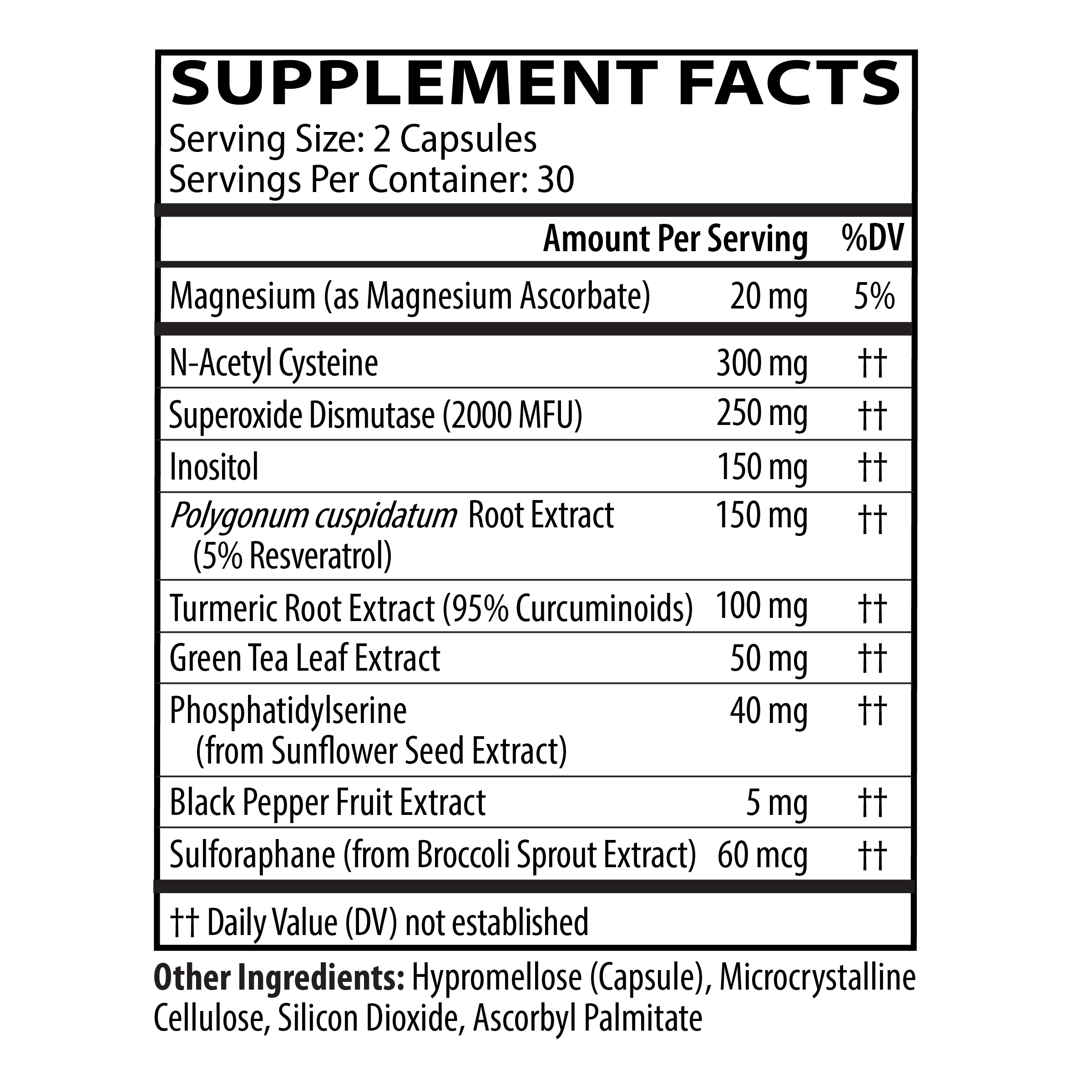 Neurobiologix Intracellular Detox Complex 60 capsules