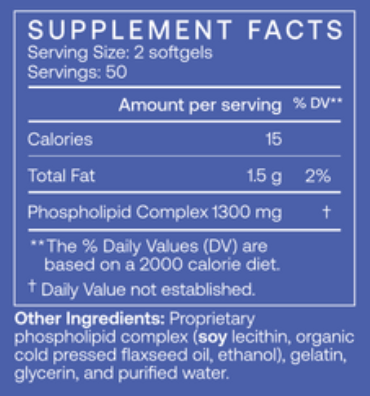 BodyBio PC Liposomal Phospholipid Complex 1300mg 100 softgels