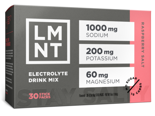 LMNT Electrolyte 30 stick pk box Raspberry Salt