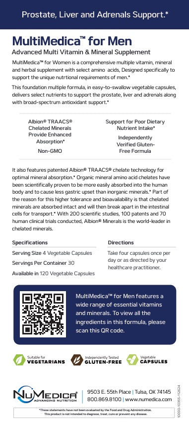 Numedica MultiMedica™ for Men 120 capsules