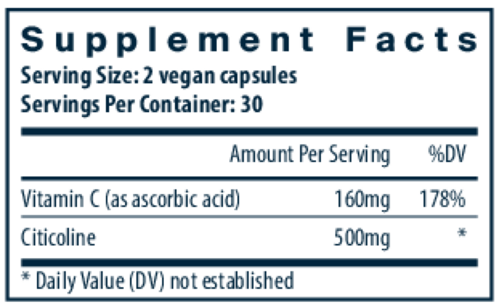 Citicoline 500mg 60 vegan capsules