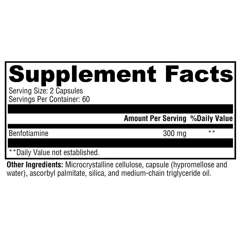 Benfotiamine 300mg 120 capsules