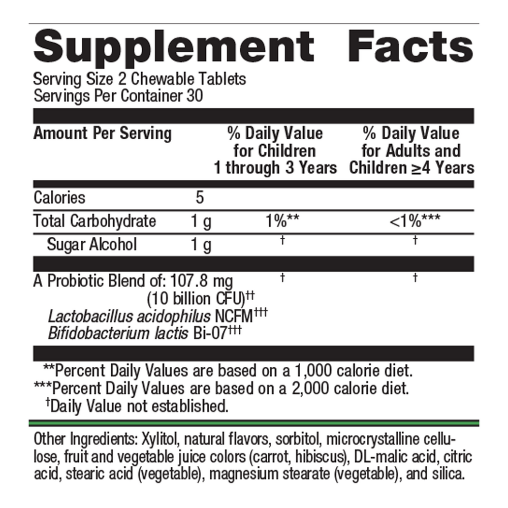 Metagenics UltraFlora Kids Probiotic 60 chewables