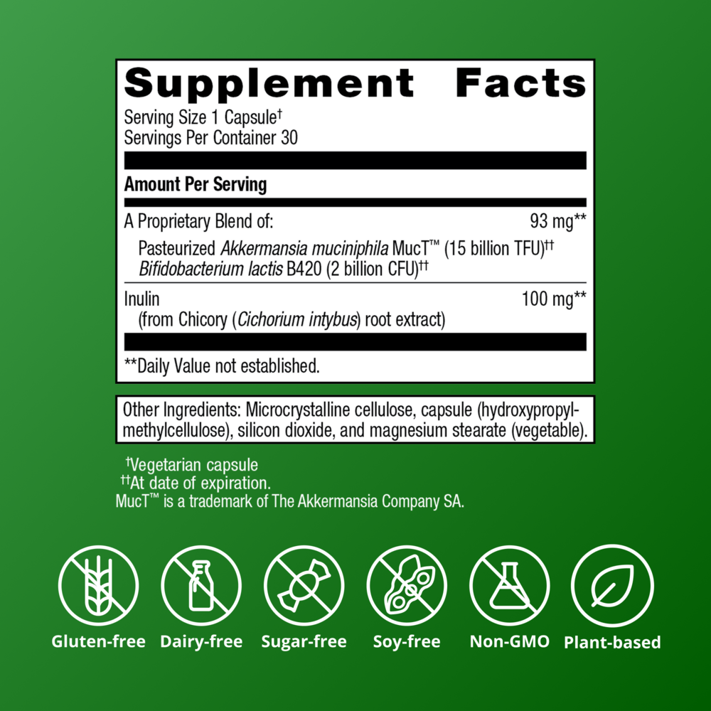 Metagenics UltraFlora Triplebiotic with Akkermansia 30 capsules