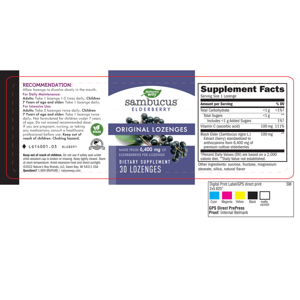 Nature's Way Sambucus Original Lozenges 30ct