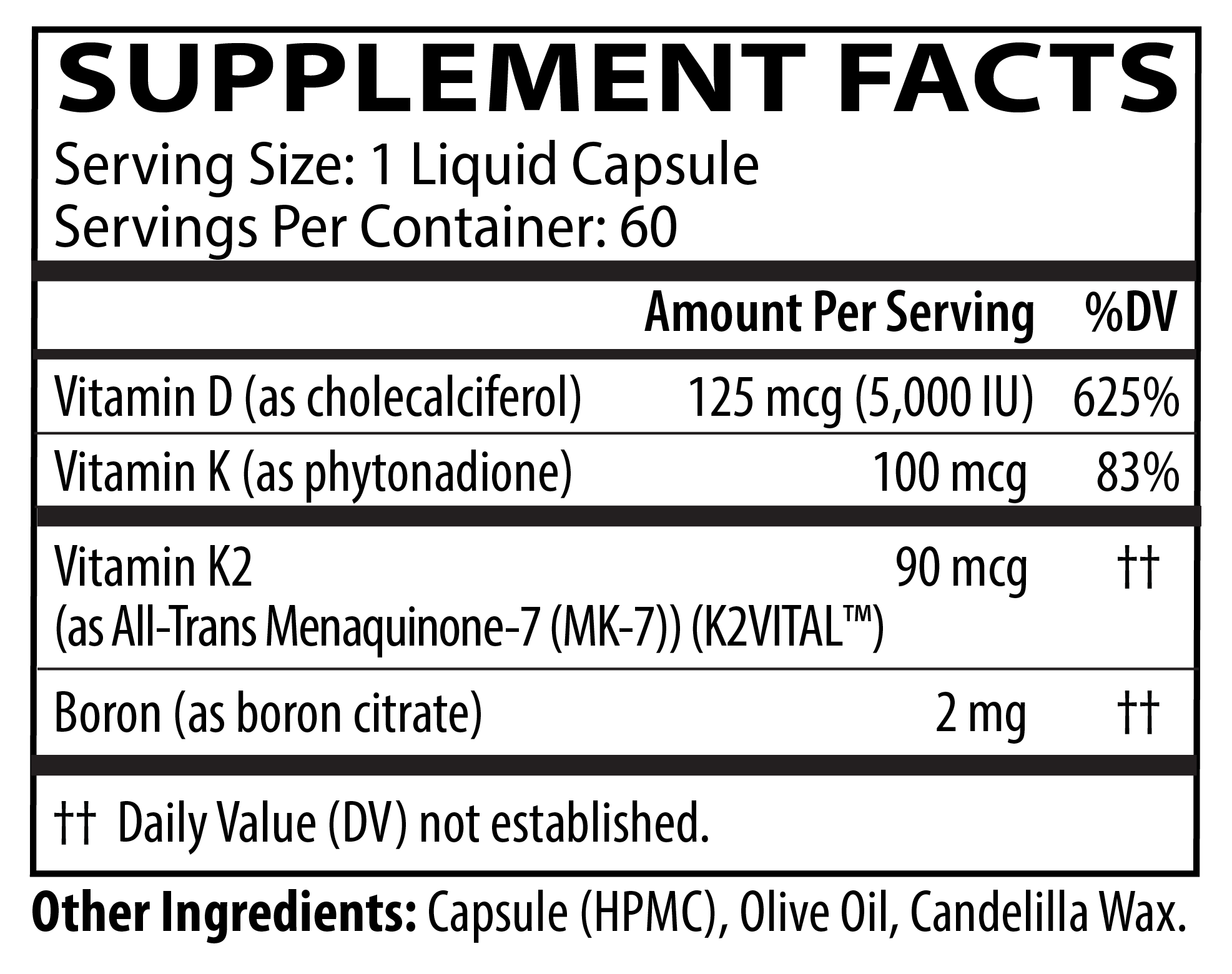 Neurobiologix D3 5000 + K1&K2 60 liquid capsules